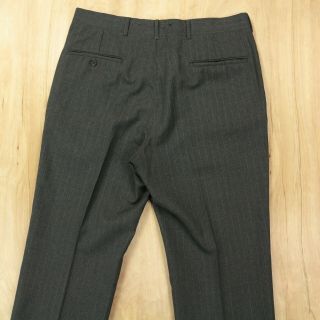 Vtg Usa Made J.  Press Gray Striped Wool Pants 34 X 32 Actual Trousers