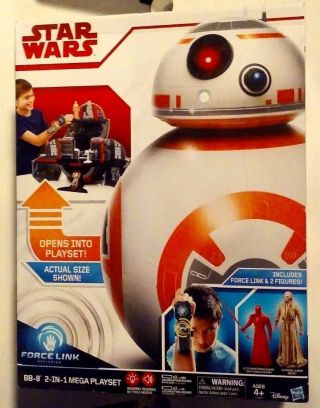 Star Wars Force Link Bb - 8 2 - In - 1 Mega Playset With Force Link & 2 Figures Misb