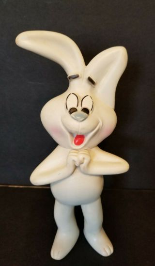 Rare Vintage Trix Rabbit White Rubber Squeak Toy General Mills Cereal Premium