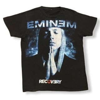 Vintage 00s Eminem Recovery Album Cover T Shirt Sz M Big Print Rap Tee Rare Vtg
