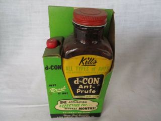 Vintage D - Con Ant - Prufe Ap 200 Ant Poison With Brush Great Disp