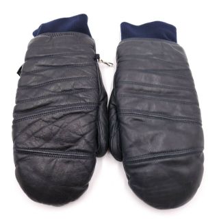 Vintage Gordini Blue Leather Mittens Mens Size Large