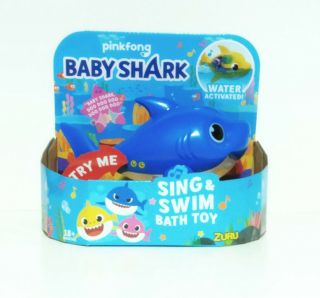 Robo Alive Junior Baby Shark Battery - Powered Sing And Swim Bath Toy | Zuru |