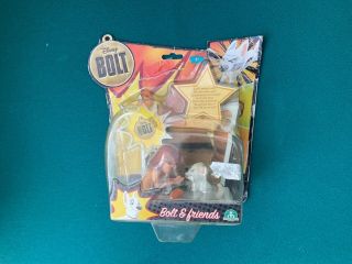 Disney Bolt And Friends Puppy Bolt And Penny - Action Figure Old Stock