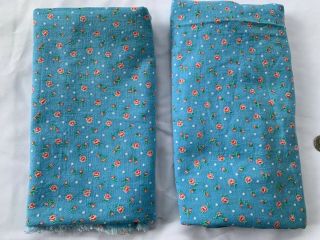 2 Matching Vintage Printed Feed Sacks For Quilting/crafts 36” X 44” Gc