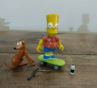 Playmates 2000 The Simpsons Wos World Of Springfield Bart Simpson Complete