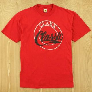 Vtg 80s 90s Usa Velva Sheen T - Shirt Xl Clark Coca Cola Single Stitch University