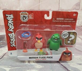 Angry Birds Mission Flock Pack Leonard & Red Pig And Bird Figure
