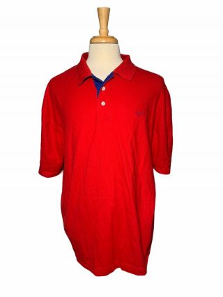 Vintage Karl Kani Gold Red Short Sleeve Polo Shirt 2 Pac Mens Size 3xl