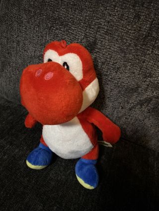 2018 Red 10” Yoshi Plush Mario Nintendo