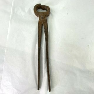 Vintage Farrier Pliers Tool Horse Shoe Nipper Nail Puller Clippers