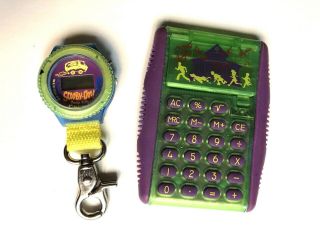 Vintage 2001 Scooby Doo Pocket Calculator And Watch