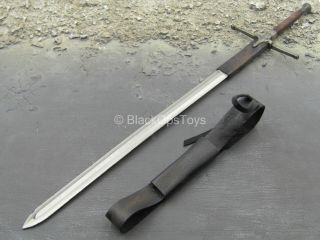 1/6 Scale Toy Scottish General - Metal Claymore Sword W/leather - Like Holster