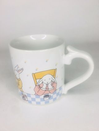 Paris Bottman Design Bunny Rabbit Family Coffee Cup Mug 90s Vintage 1990 Cute