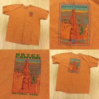 Bryce Canyon National Park T - Shirt Large Vtg 90s 00s Y2k Utah Nature Print Usa