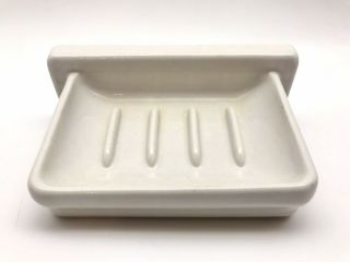 Vintage White Porcelain Ceramic Wall Mount Soap Dish Tray Holder
