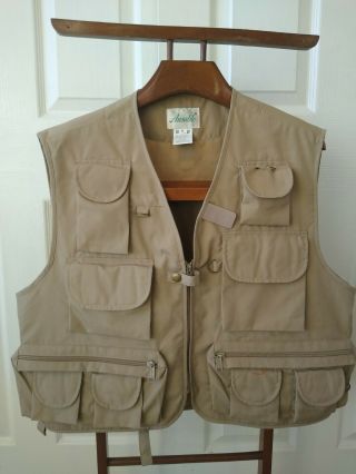 Ausable Vintage Fishing Vest Xl 24 Pockets,  Large Pocket On Back Fishing Decor
