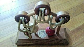 Stumps Vintage Lumberjack Toys Wooden Brain Teaser Puzzle