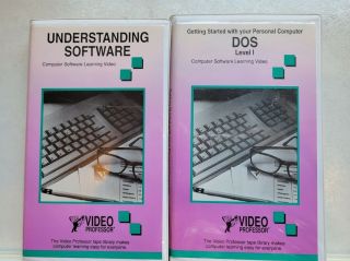 Set of 5 Vintage VHS Tapes For Beginners Computer Software Learning Video Series 3