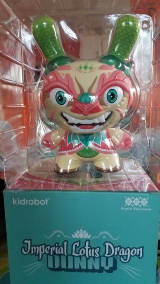 Kidrobot,  Imperial Lotus Dragon,  8 ",  Dunny,  By Scott Tolleson