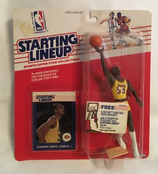 Kareem Abdul - Jabbar L.  A.  Lakers 1988 Kenner Starting Lineup Action Figure