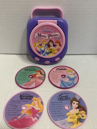 Disney Princess Music Player And 4 Princess Discs 2004 Readers Digest
