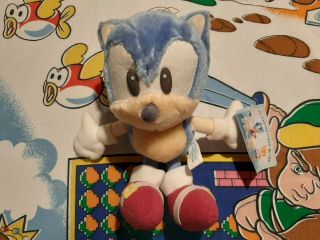 Rare 1998 Pastel Sonic The Hedgehog 8 " Plush Toy Japan Segasonic Fuzzy Sega