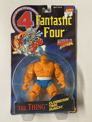 Marvel Comics Fantastic Four The Thing Figure W/clobberin Time Punch Toybiz