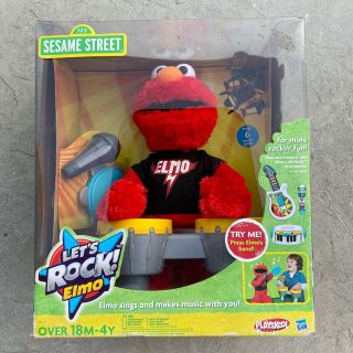 Sesame Street Lets Rock Elmo Hasbro Playskool Singing Microphone Drums Toys R Us