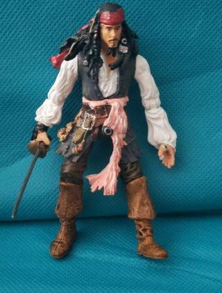 Disney Pirates Of The Caribbean Jack Sparrow 4 " Action Figure Zizzle Pre - Owned