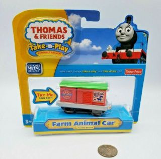 Thomas & Friends Railway Train Take N Play Along Diecast - Farm Animal Car -