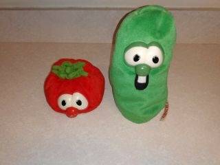 Veggie Tales Bob The Tomato And Larry The Cucumber Gund Plush
