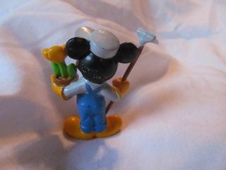 Disney Mickey Mouse Gardener Flower Pot Mini Figure PVC Figurine Applause 2.  25 