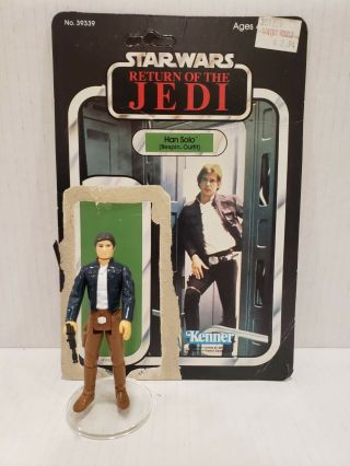Vintage 1983 Star Wars " Han Solo Bespin " Figure 100 Complete W/ Card 65 Back