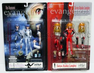 Neon Genesis Evangelion Rei Ayanami & Soryu Auska Langley Action Figures Kaiyodo