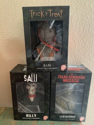 Trick Or Treat Studios Horror Ornaments Set Of 3 Sam Billy Texas U.  S.  Seller