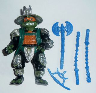 1994 Tmnt Teenage Mutant Ninja Turtles Figure Shogun Michaelangelo - Complete