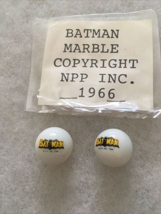 Rare Vintage 1966 Batman & Robin Npp Inc Marbles