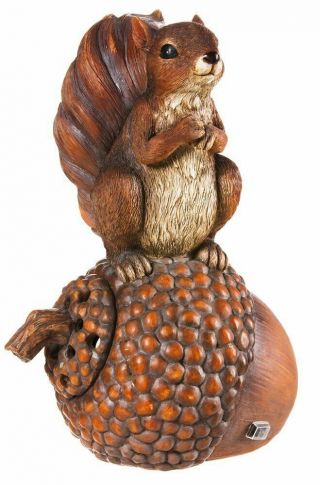 Landscape Melodies Chipper Squirrel Outdoor Bluetooth Speaker Statue 7.  5x8.  75x12