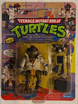 Teenage Mutant Ninja Turtles Undercover Don 1990 Playmates Unpunched
