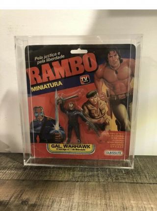 1980’s Vintage Rambo General Warhawk Action Figure,  Glasslite - Brasil.