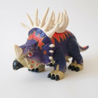 Fisher Price Imaginext Dinosaur Toy Action Figure Styracosaurus Purple Jaw Opens