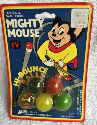 Vintage Mighty Mouse Hi - Bouncy 1981 Ja - Ru & Viacom
