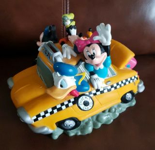 Disney.  Mickey Mouse And Friends.  Pvc Taxi Money Box.  Vgc