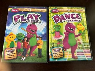 Barney Dvd - Dance With Barney/play With Barney (2 Dvds) Pre - Owned Very Good