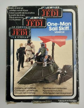 Star Wars Vintage Tri - logo Boba Fett One Man Sail skiff Mini - rig Palitoy 1983 2