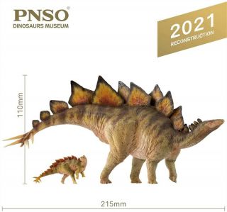 Pnso 1/35 Stegosaurus Bieber & Rook Model Dinosaur Animal Collector Decor Gift
