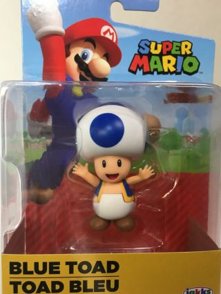 Jakks Pacific | Mario: Blue Toad 2.  5 Inch Figure