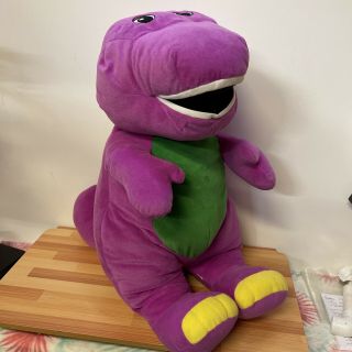 Singing Barney The Purple Dinosaur Plush Stuffed Animal Doll 24” Electronic