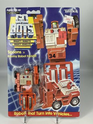 1984 Tonka (7254) Gobots Spoons 31 Enemy Robot Forklift.